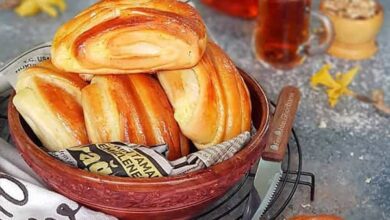 مواد لازم و آموزش نان پودینگی خانگی (مرحله به مرحله)