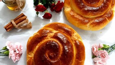 مواد لازم و آموزش نان چالای کشمش و دارچین خانگی (مرحله به مرحله)