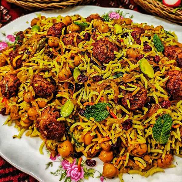 مواد لازم و آموزش نخود پلو معطر برای 2 یا 4 یا 6 نفر | تناسب ساده