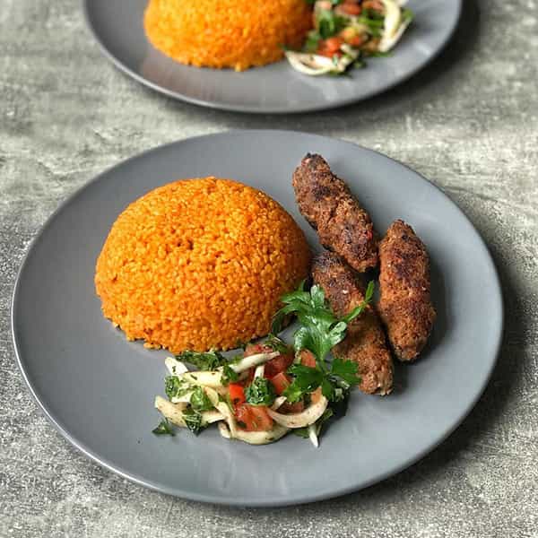 مواد لازم و آموزش پلو بلغور با آدانا کباب برای 2 یا 4 یا 6 نفر | تناسب ساده مواد لازم و آموزش پلو بلغور با آدانا کباب برای 2 یا 4 یا 6 نفر | تناسب ساده