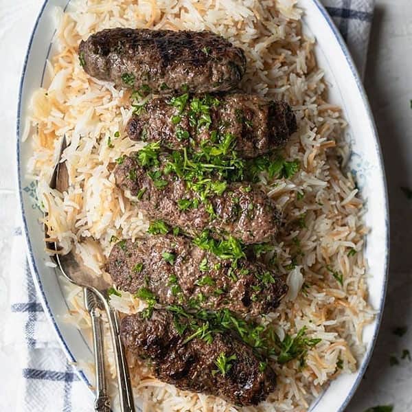 مواد لازم و آموزش پلو کباب لبنانی برای 2 یا 4 یا 6 نفر | تناسب ساده