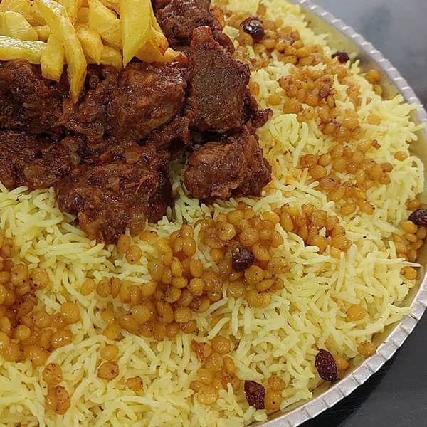 مواد لازم و آموزش پلو گوشت عربی برای 2 یا 4 یا 6 نفر | تناسب ساده