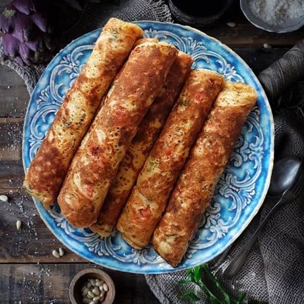 مواد لازم و آموزش پنکیک سبزیجات برای 2 یا 4 یا 6 نفر | تناسب ساده