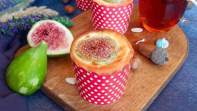 مواد لازم و آموزش کاپ کیک انجیر خانگی (مرحله به مرحله)
