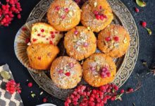 مواد لازم و آموزش کاپ کیک زرشک خانگی (مرحله به مرحله)