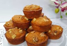 مواد لازم و آموزش کاپ کیک هویج و گردو خانگی (مرحله به مرحله)