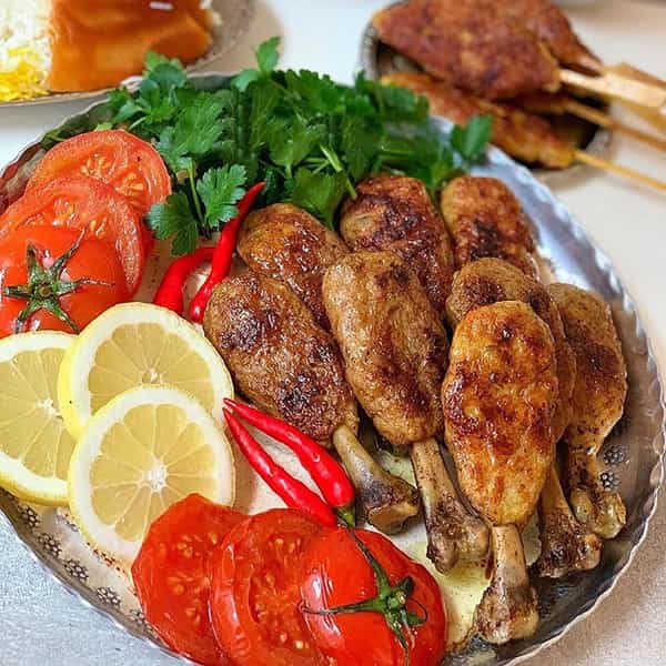 مواد لازم و آموزش کباب مرغ با سس سماق برای 2 یا 4 یا 6 نفر | تناسب ساده