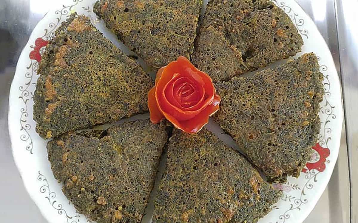 مواد لازم و آموزش کوکو سبزی با سبزی خشک برای 2 یا 4 یا 6 نفر | تناسب ساده