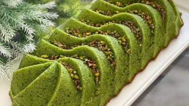 مواد لازم و آموزش کیک اسفناج پنبه ای خانگی (مرحله به مرحله)