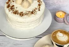 مواد لازم و آموزش کیک رافائلو خانگی (مرحله به مرحله)