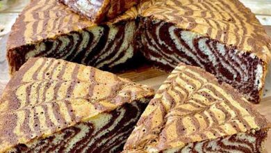 مواد لازم و آموزش کیک زبرا خانگی (مرحله به مرحله)