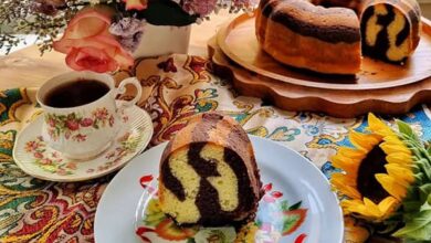 مواد لازم و آموزش کیک مرمری خانگی (مرحله به مرحله)