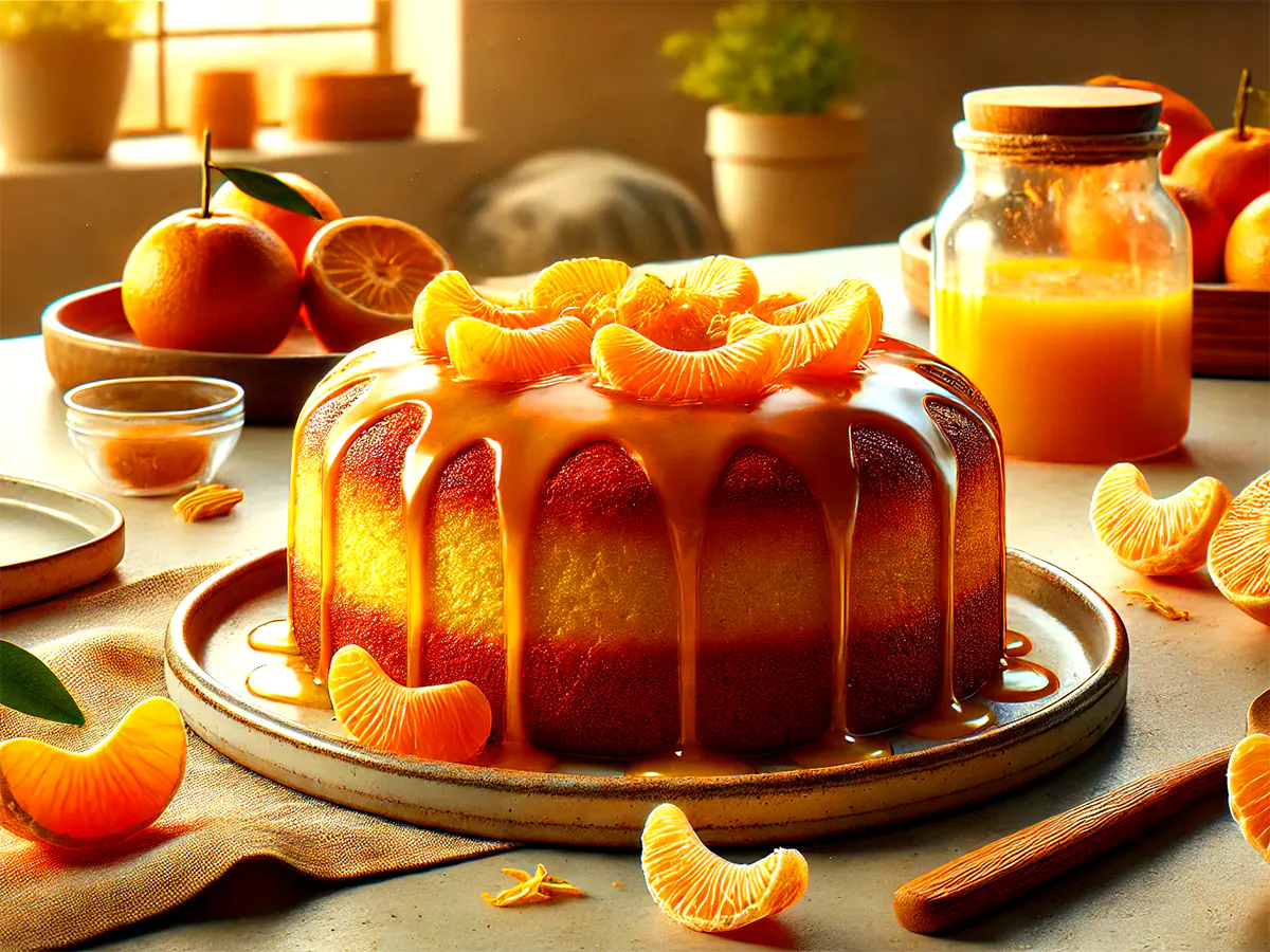مواد لازم و آموزش کیک نارنگی خانگی (مرحله به مرحله)