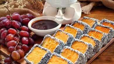 مواد لازم و آموزش کیک نارگیلی لقمه ای خانگی (مرحله به مرحله)