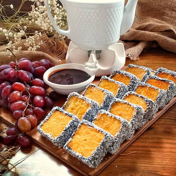 مواد لازم و آموزش کیک نارگیلی لقمه ای خانگی (مرحله به مرحله)