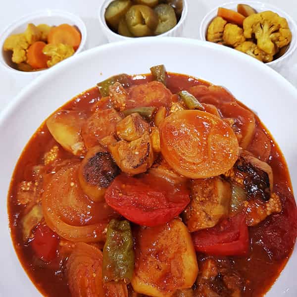 مواد لازم و آموزش یتیمچه با سیب زمینی و بادمجان برای 2 یا 4 یا 6 نفر | تناسب ساده