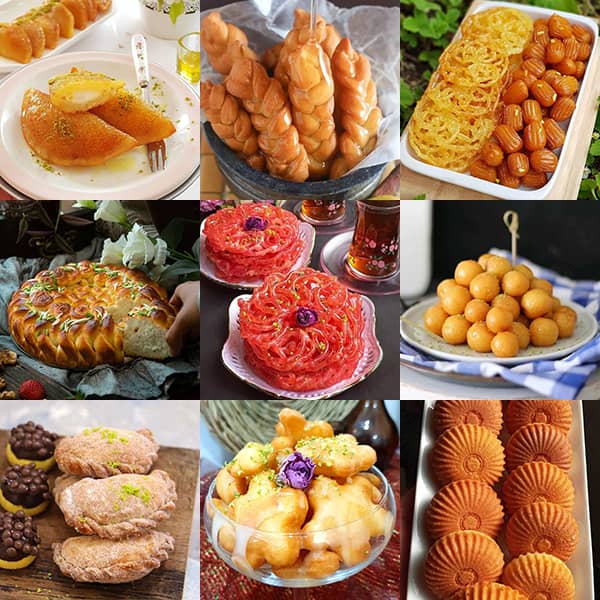 مواد لازم و شیرینی های ماه رمضان خانگی (مرحله به مرحله)