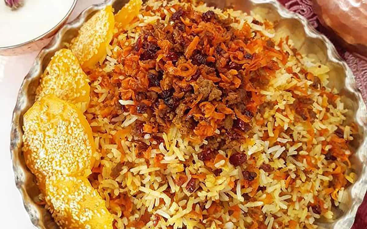 مواد لازم و هویج پلو با گوشت چرخ کرده برای 2 یا 4 یا 6 نفر | تناسب ساده