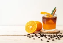 نوشیدنی آیس کافی با پرتقال (مرحله به مرحله)