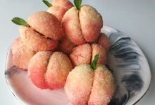 کوکی هلویی : دستور تهیه کوکی هلویی با کرم کاستارد (مرحله به مرحله)