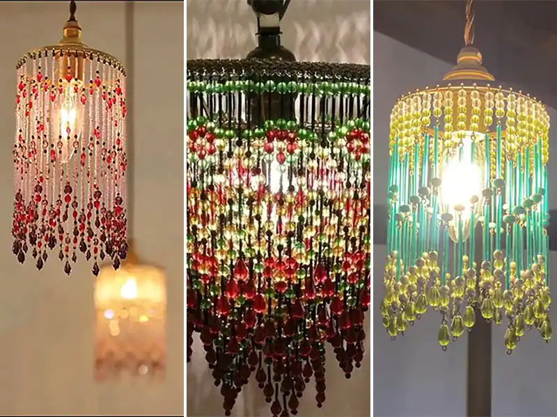 مدل لوستر کریستالی رنگی (جدیدترین مدل های ترند امسال ۱۴۰۴ - ۲۰۲۵)
