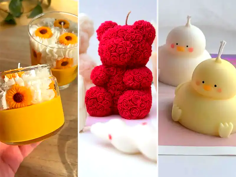 مدل های کیوت و بامزه شمع (جدیدترین مدل های ترند امسال ۱۴۰۴ - ۲۰۲۵)