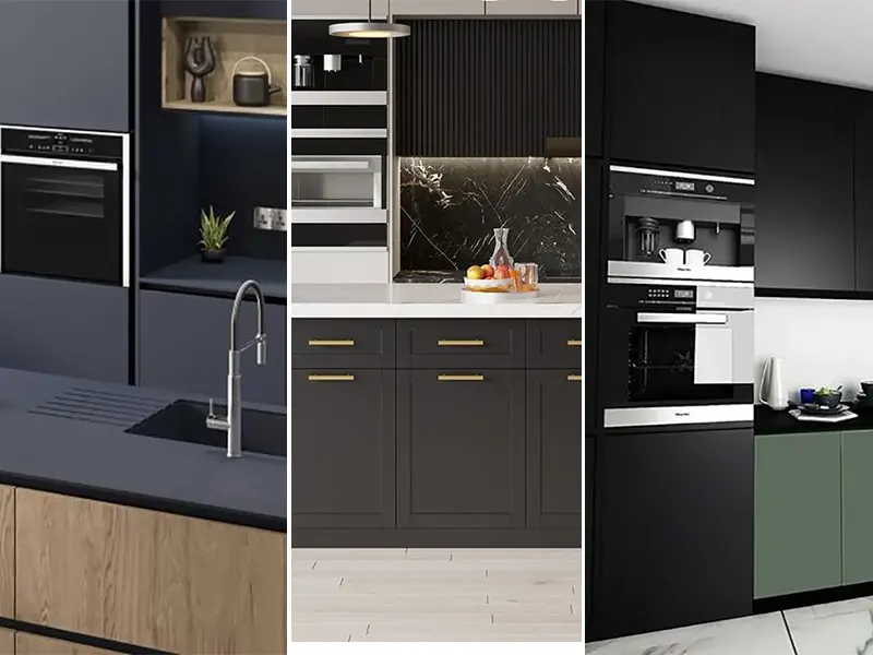 مدل کابینت شیک به رنگ مشکی (جدیدترین مدل های ترند امسال ۱۴۰۴ - ۲۰۲۵)