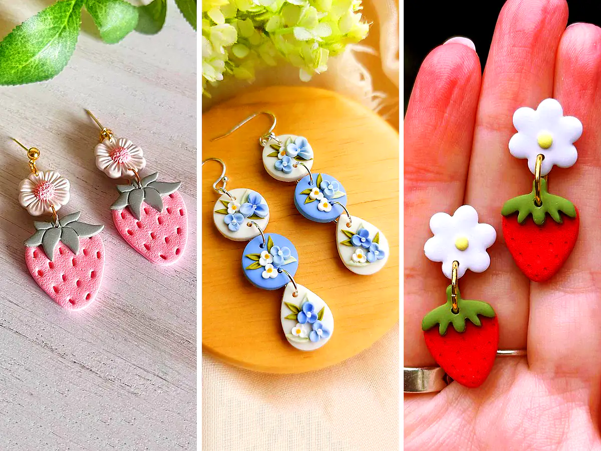 گوشواره آویز پلیمری (جدیدترین مدل های ترند امسال ۱۴۰۴ - ۲۰۲۵)