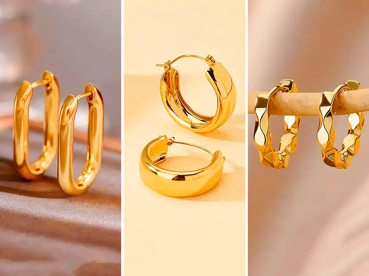گوشواره حلقه‌ای مدل‌دار (جدیدترین مدل های ترند امسال ۱۴۰۴ - ۲۰۲۵)
