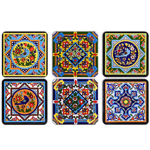زیرلیوانی ژیوار طرح Tiles series 4 بسته 6 عددی