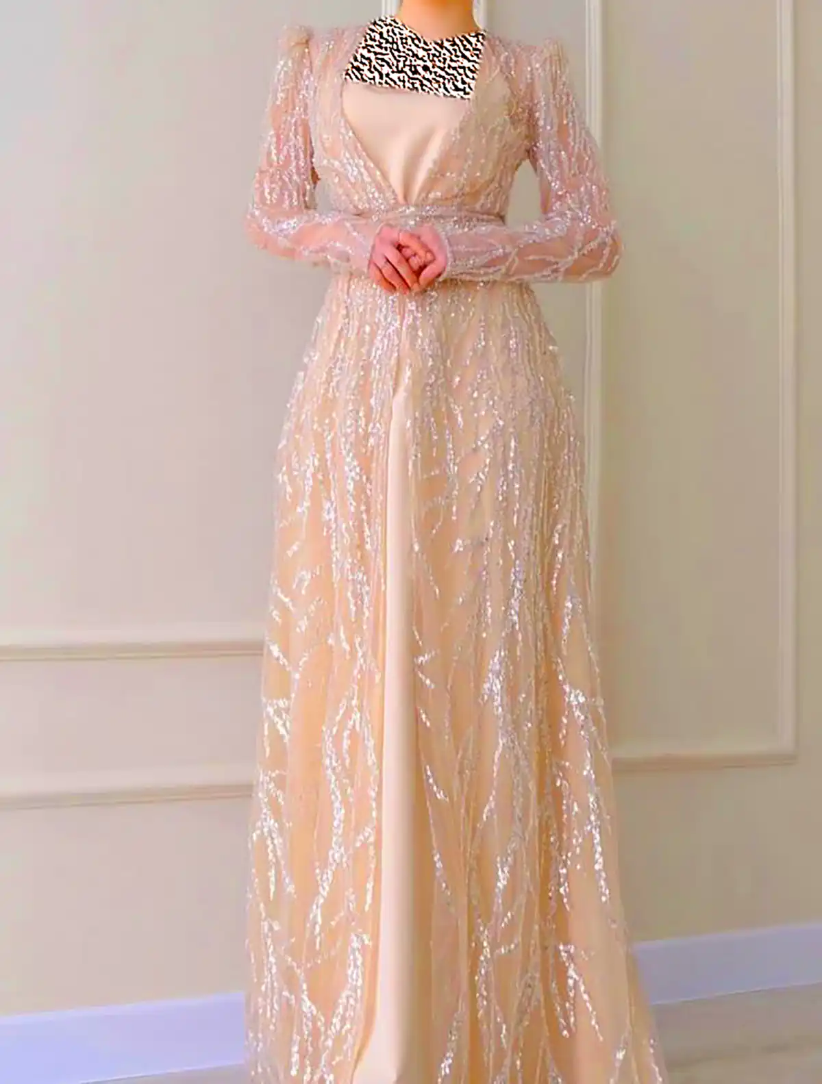 ماکسی مجلسی مزونی ساتن