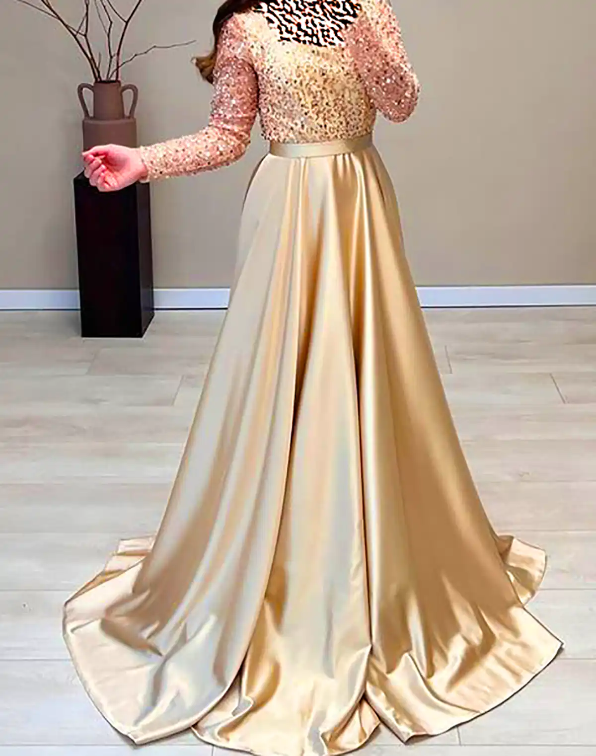 ماکسی مجلسی مزونی ساتن