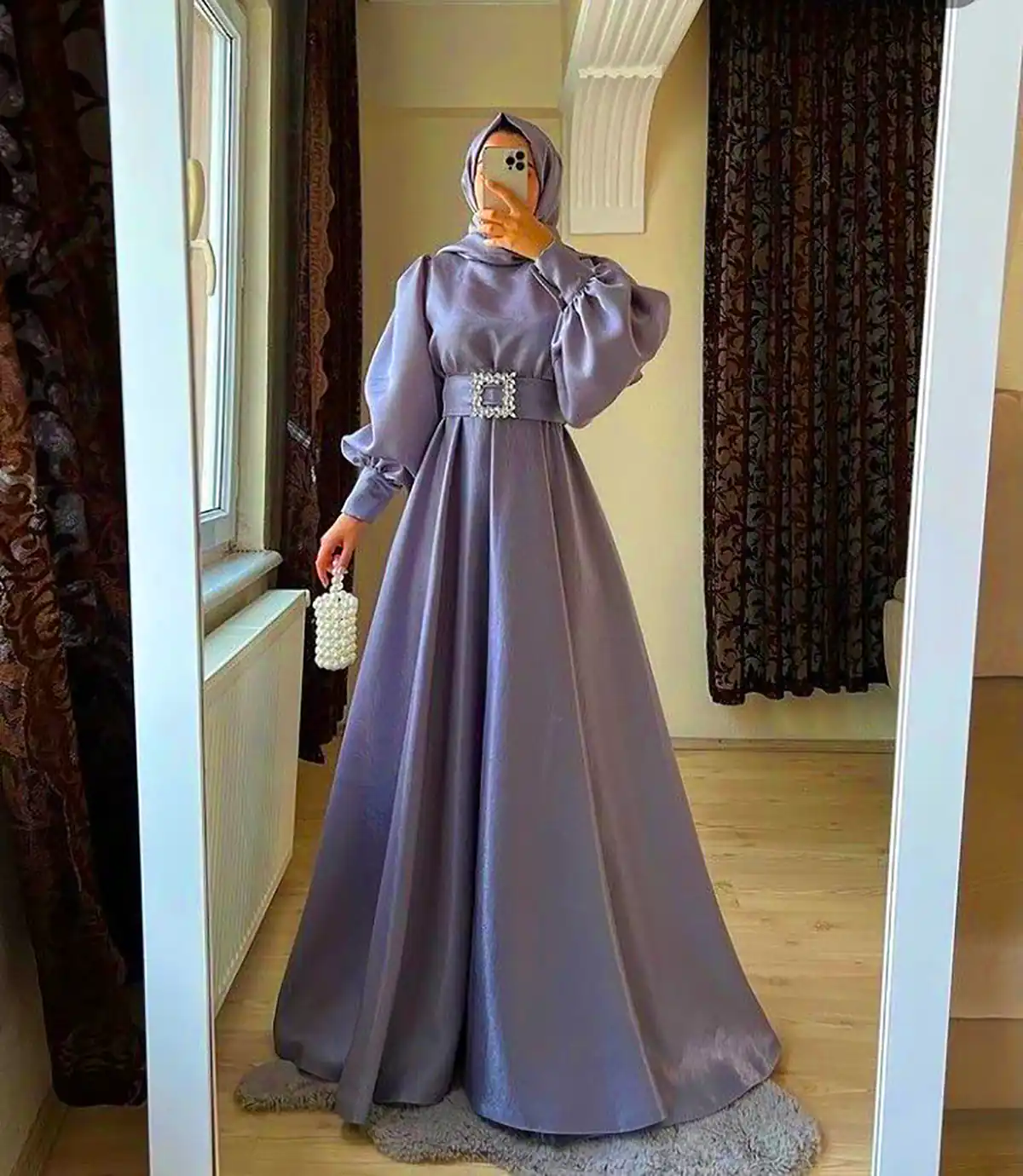ماکسی مجلسی مزونی ساتن