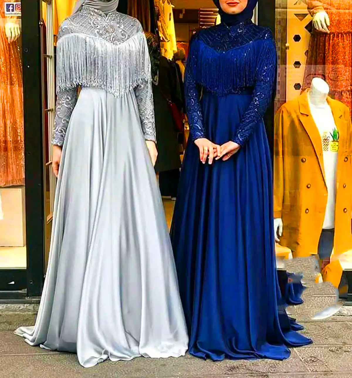 ماکسی مجلسی مزونی ساتن