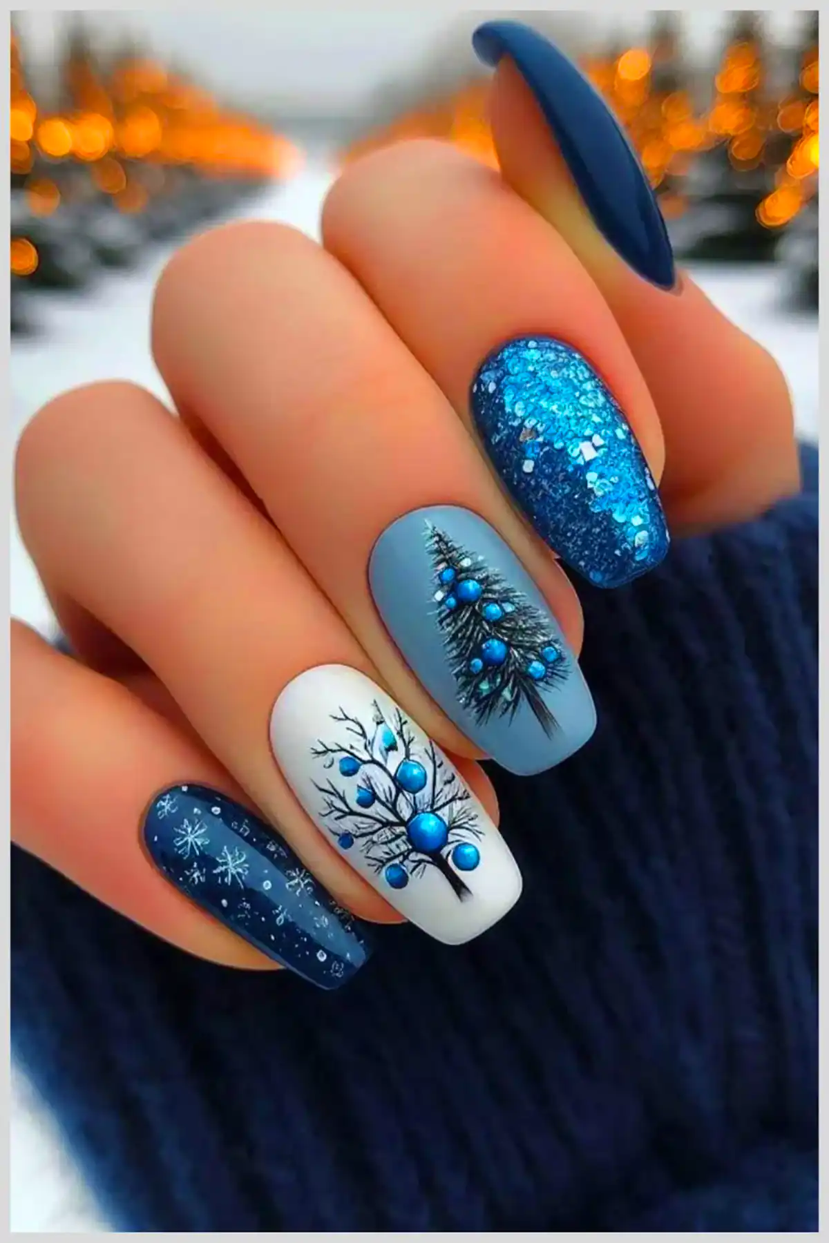طراحی ناخن برفی