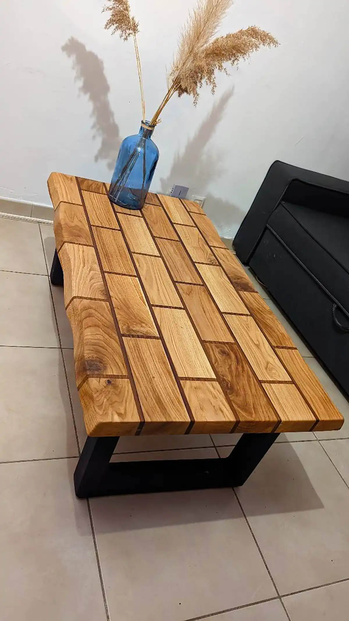میز عسلی روستیک چوبی