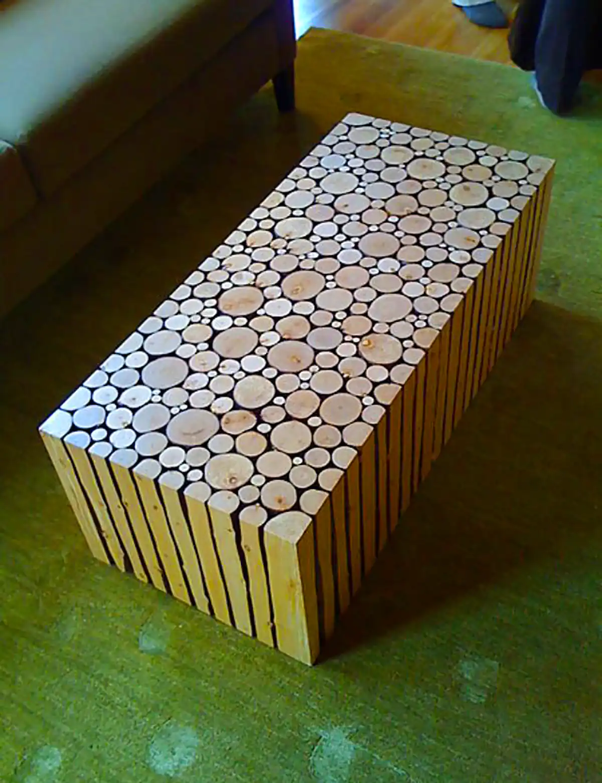میز عسلی روستیک چوبی
