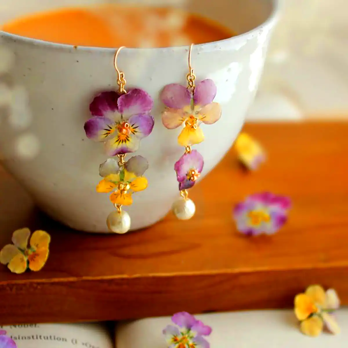 گوشواره جذاب رنگی رزینی