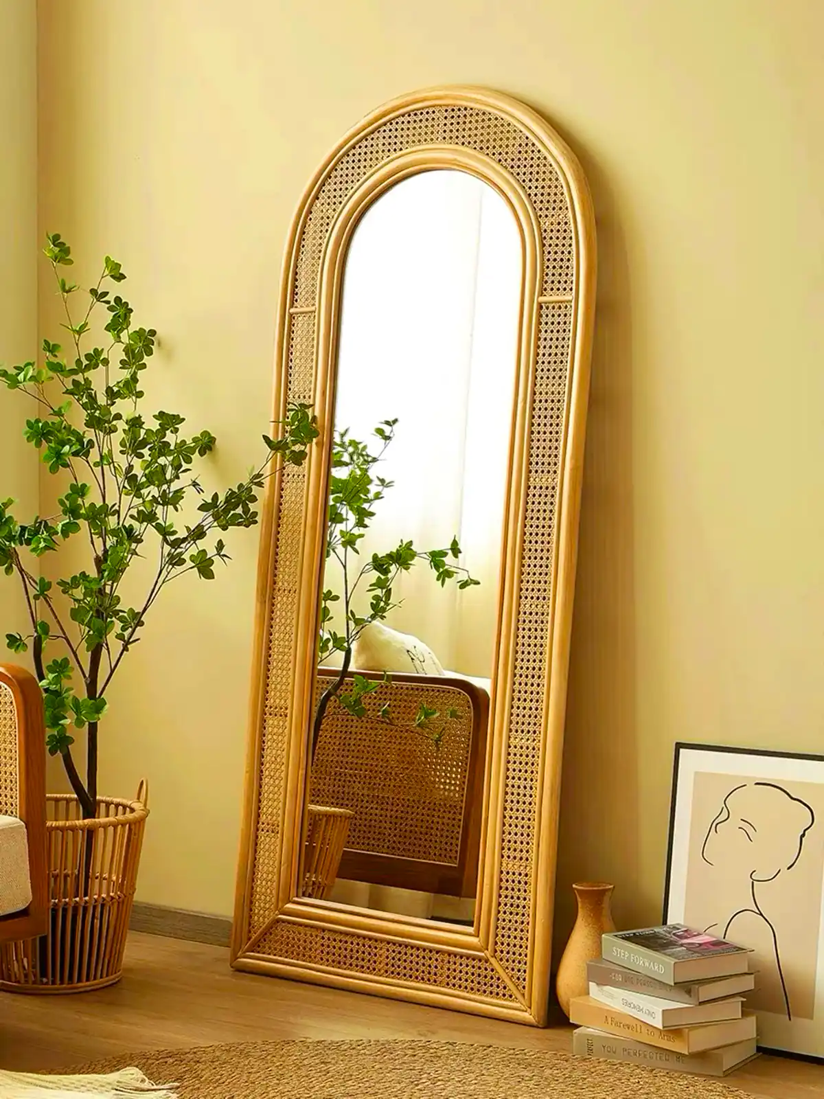 آینه قدی بامبو