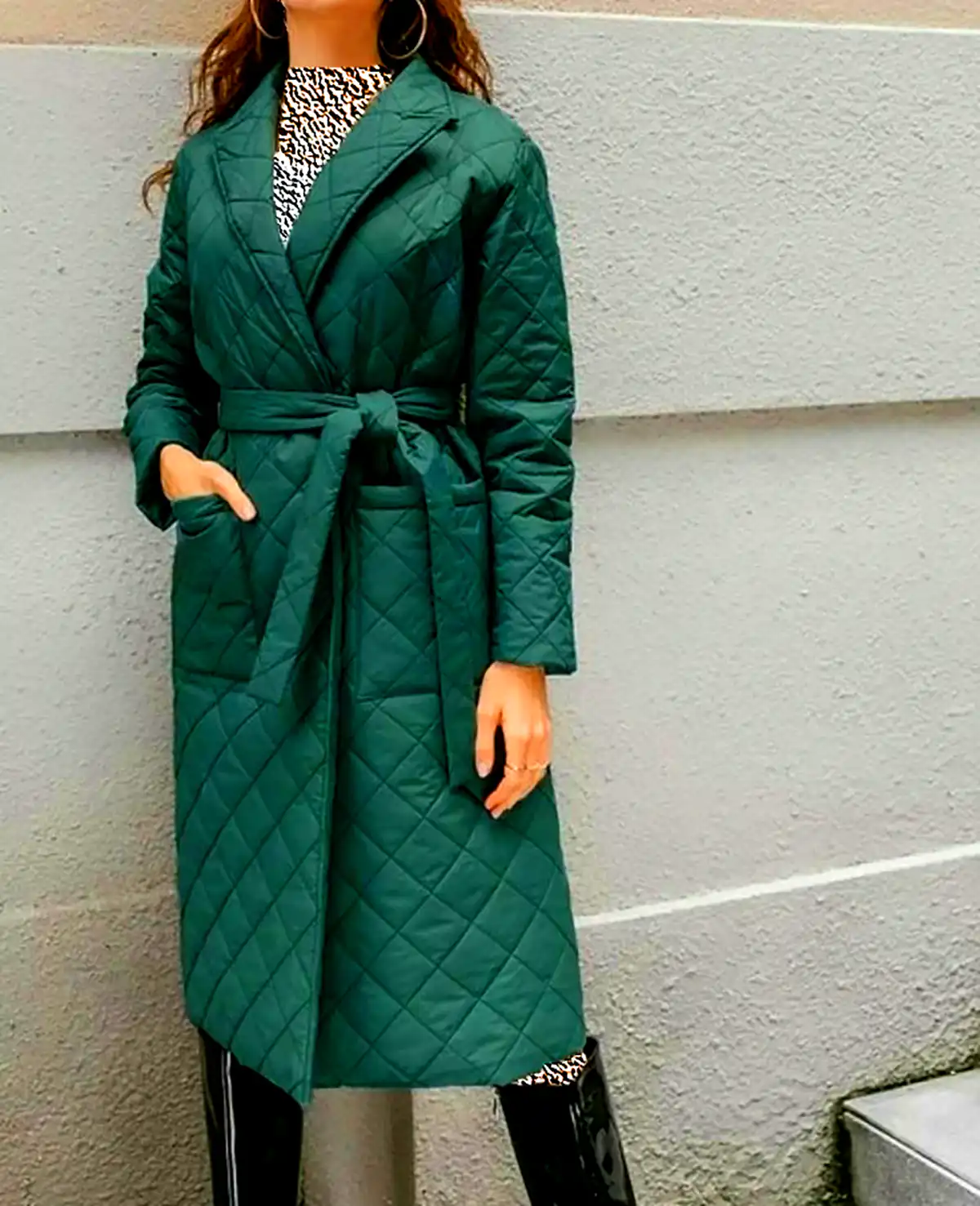 کاپشن لوزی دوزی شیک