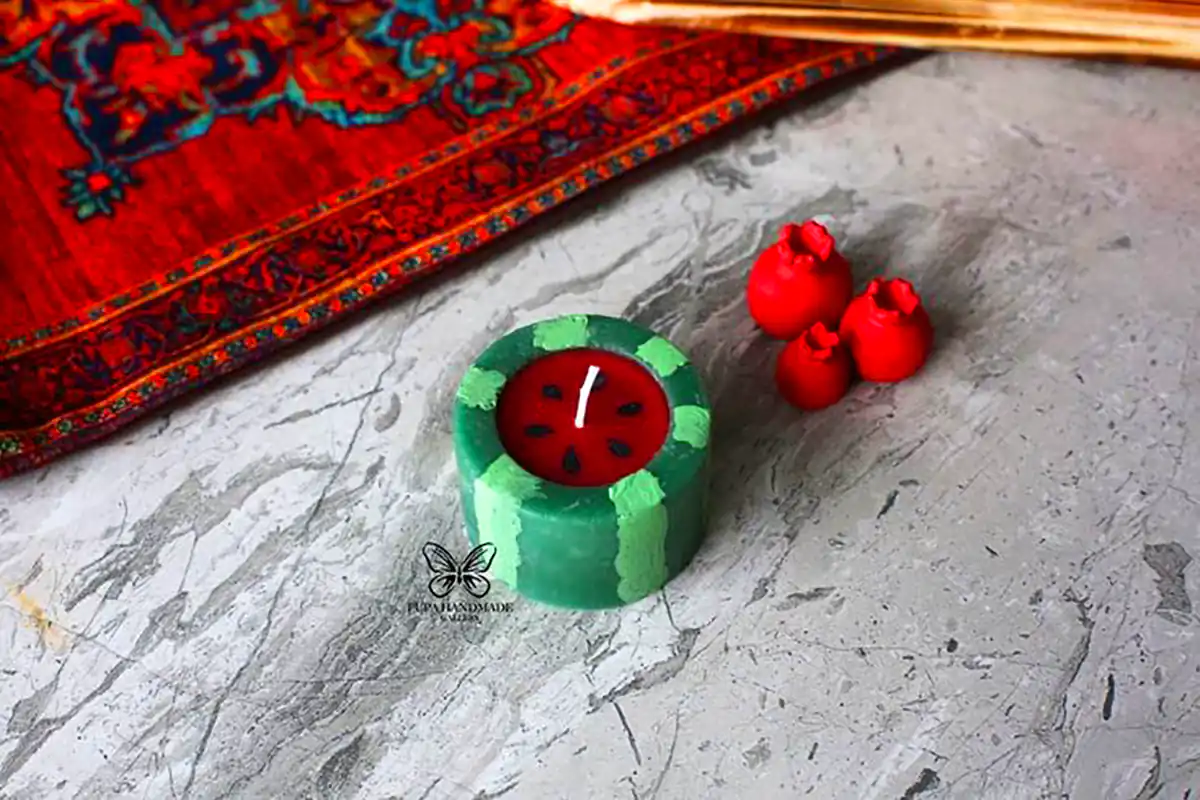 شمع دکوری یلدایی