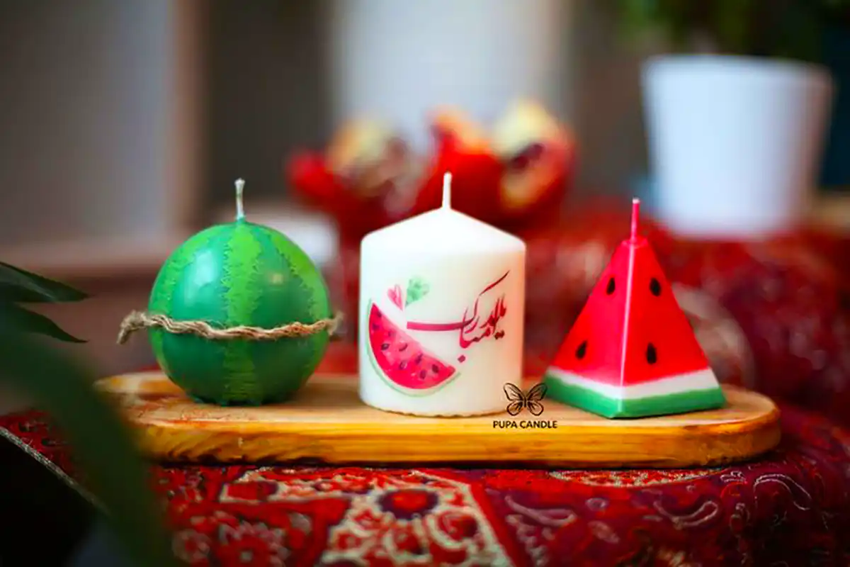 شمع دکوری یلدایی