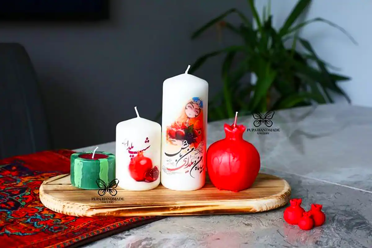 شمع دکوری یلدایی