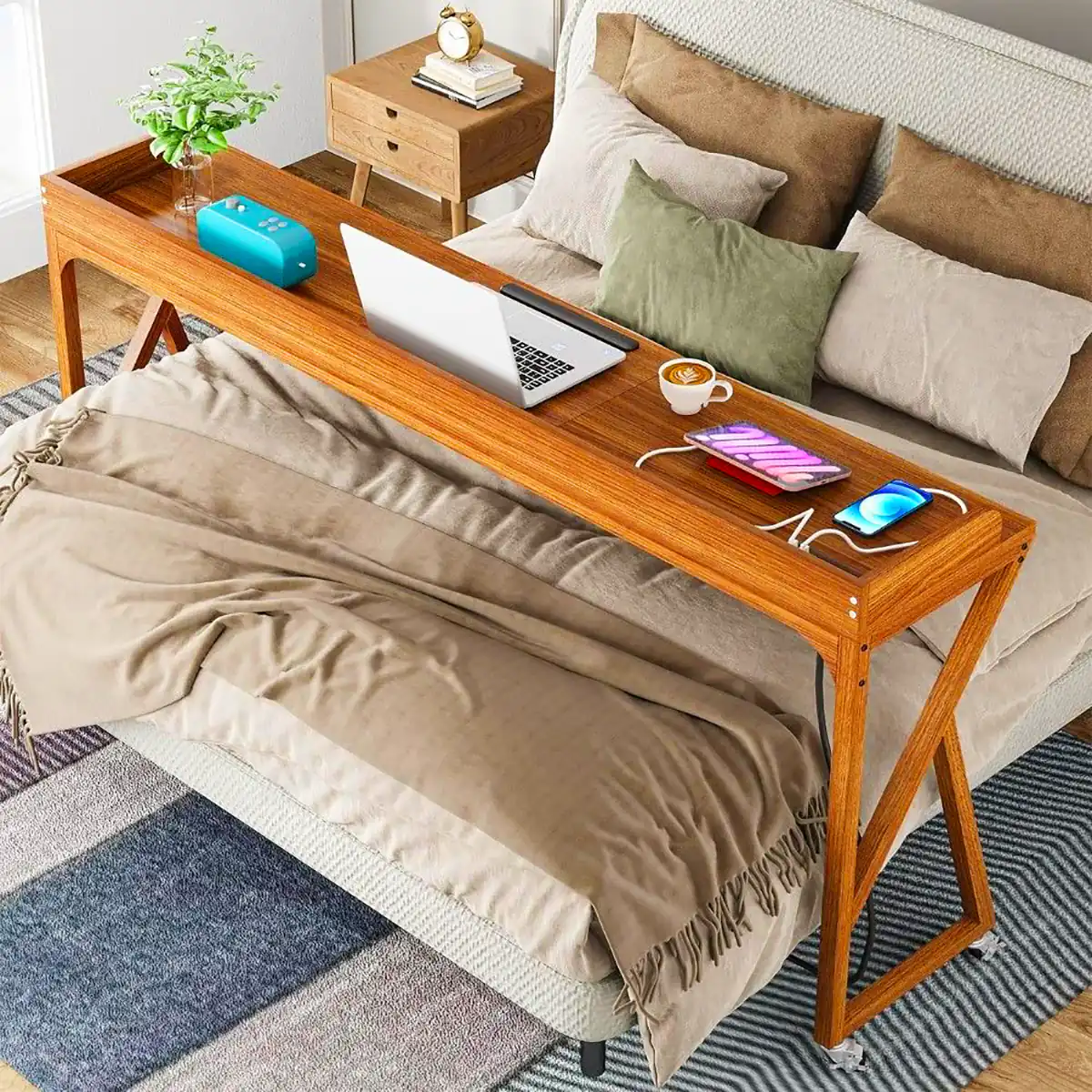 باکس مینیمال چوبی کنارتخت