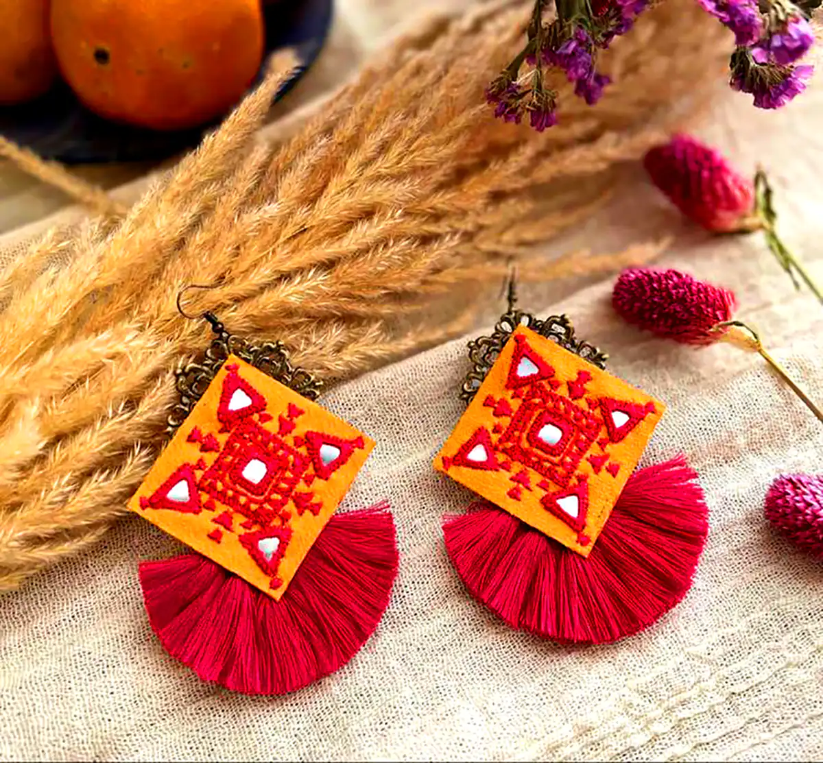 گوشواره دستساز ژورنالی