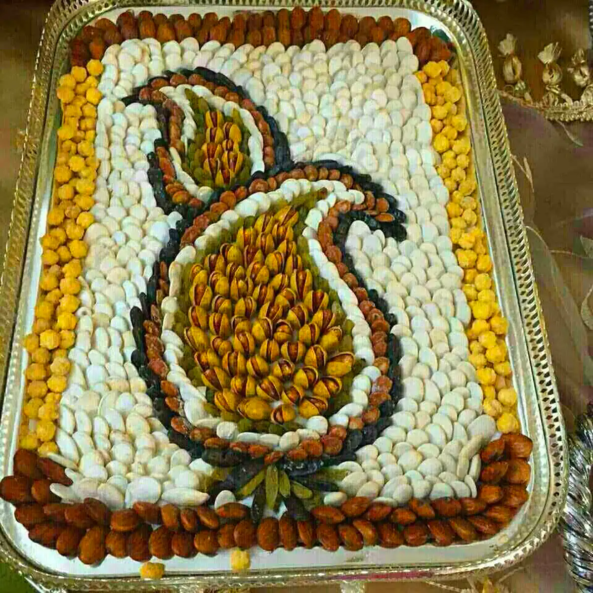 دیزاین آجیل شب یلدایی عروس
