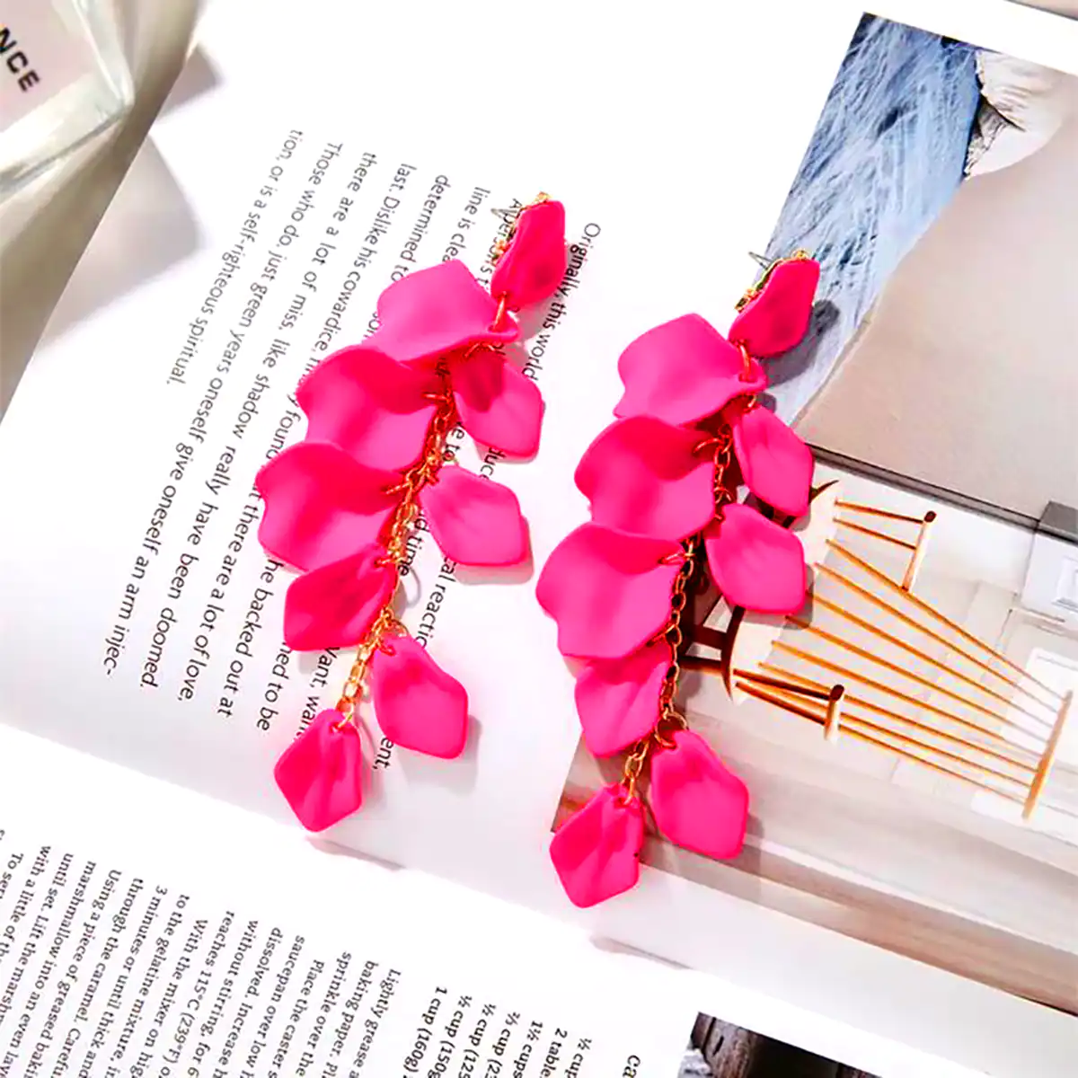 گوشواره فانتزی پارچه ای 