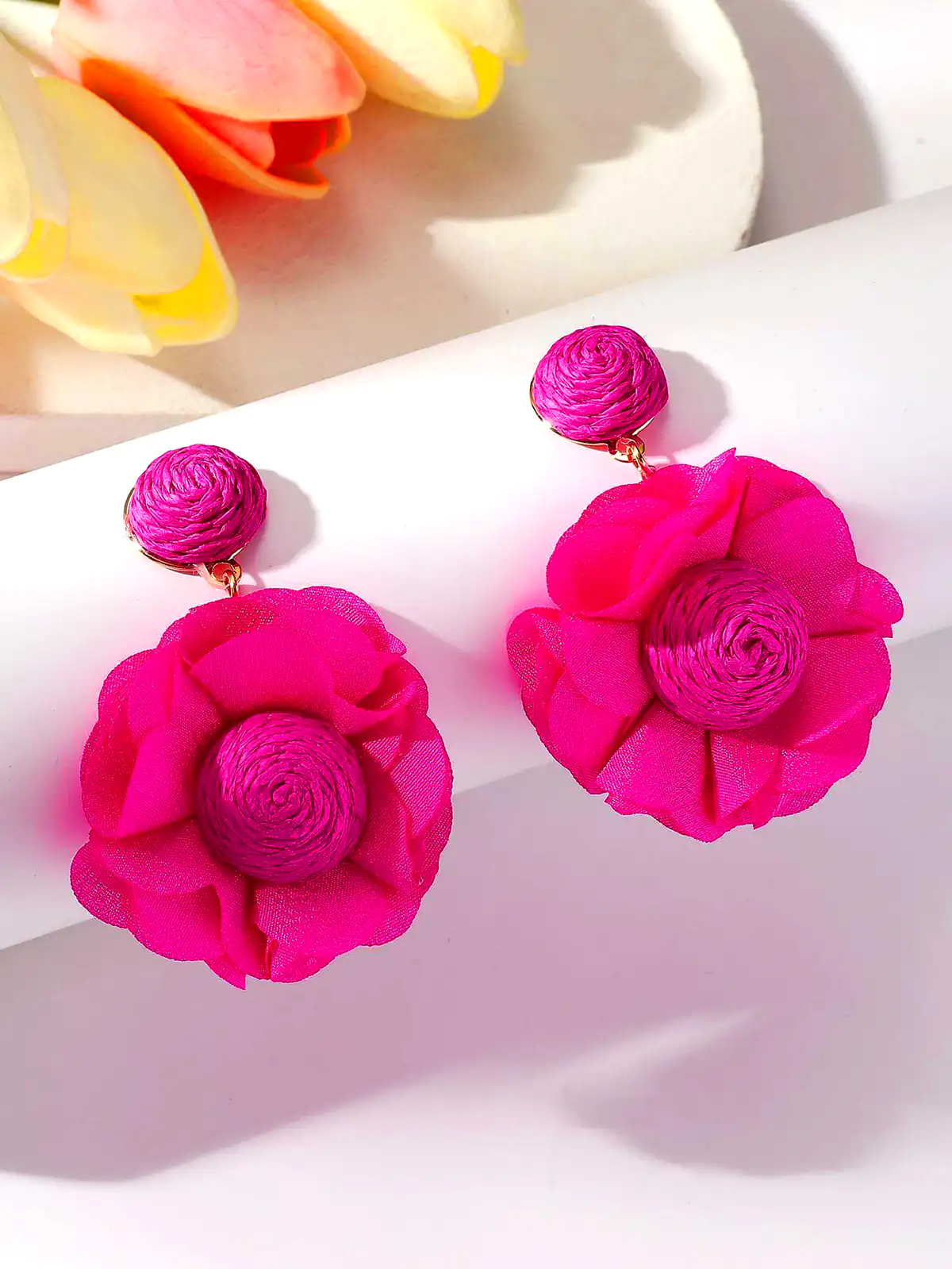 گوشواره فانتزی پارچه ای 
