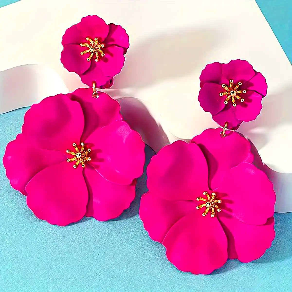 گوشواره فانتزی پارچه ای 