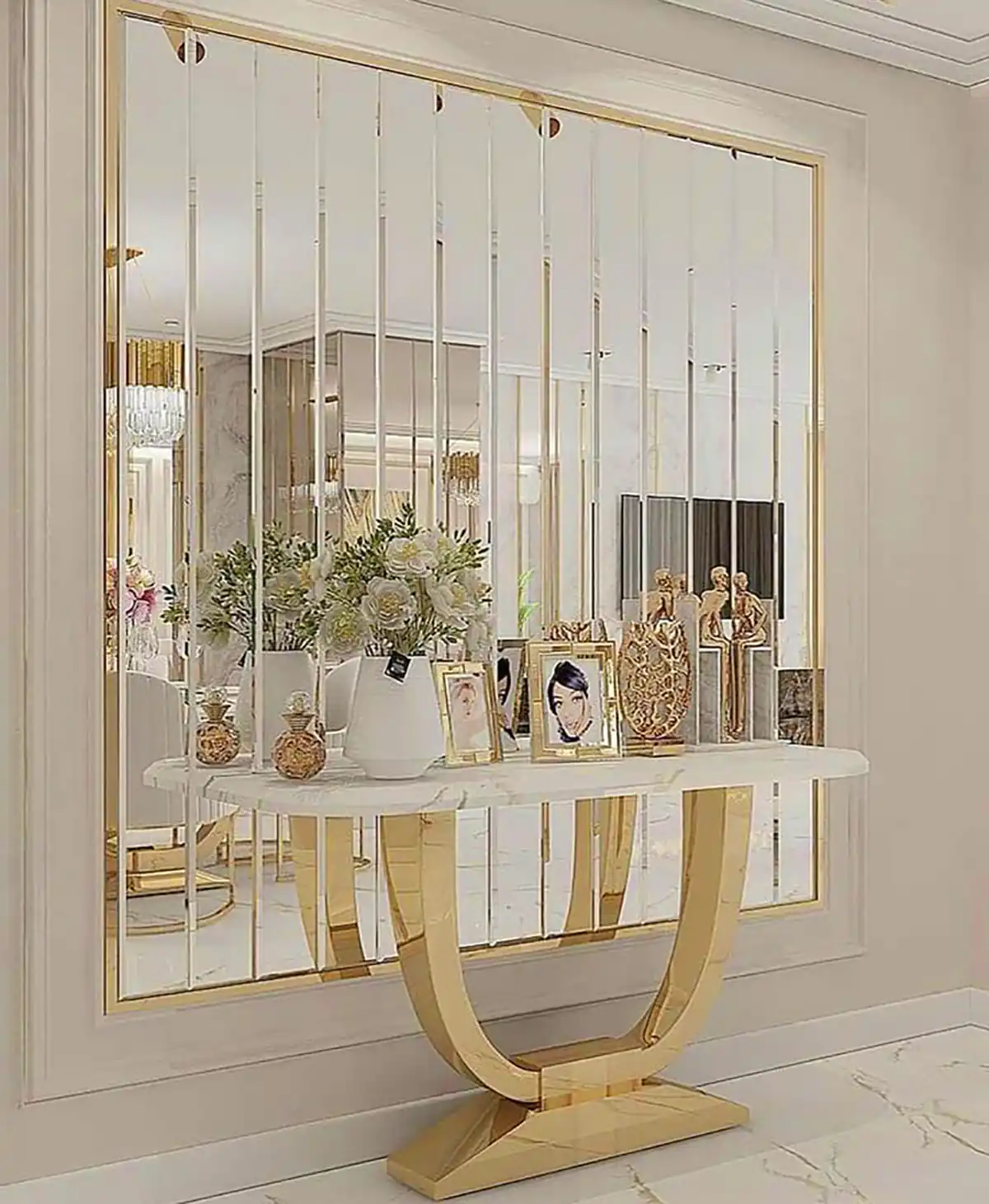 آینه کاری دیواری مدرن